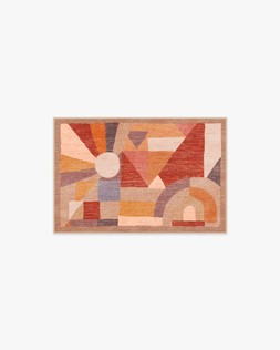 Ruggable - Jungalow Collection - Orilla Sunset - 60 x 90 cm - Flatwoven £99, Tufted £119 (Aerial)-  Embargoed until 2nd July 2026