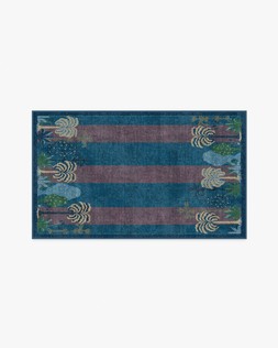 Ruggable Jungalow Collection Palmistry Pinstripe Blue 90 x 150cm Flatwoven £179, Tufted £239