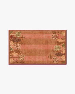 Ruggable - Jungalow Collection - Palmistry Pinstripe Warm Brown - 90 x 150 cm - Flatwoven £179, Tufted £239 (Aerial)- EMBARGOED UNTIL 2ND JULY 2026