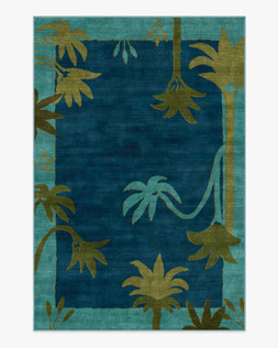 Ruggable Jungalow Collection Sabal Blue Teal 185 x 275cm Flatwoven £429, Tufted £599