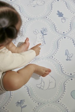 Ruggable Play Mat Whimsical Woodland Denim Blue £199 Bedroom 03- under embargo until July 30th