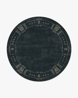 Architectural Digest Avery Midnight Blue Rug Flatwoven 245 round £479