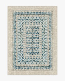 Cyrus Neutral and Blue Rug 150x215 £289