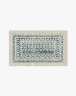 Cyrus Neutral and Blue Rug 90x150 £139