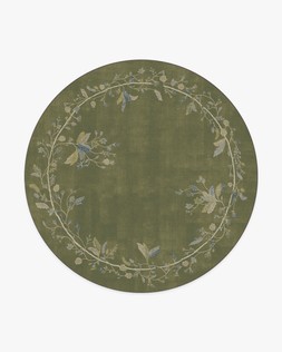 Daphne Olive Green Rug 245 Round £389