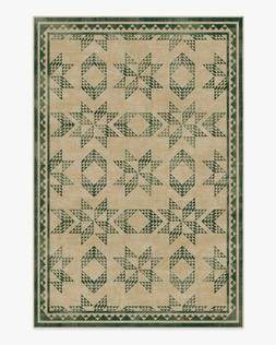 Louisa Tan & Green Rug