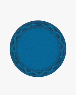 Matthew Williamson Serpent Border Azure Rug 185 Round Flatwoven - £339.00