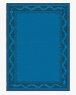 Matthew Williamson Serpent Border Azure Rug 305x425 Flatwoven - £989.00