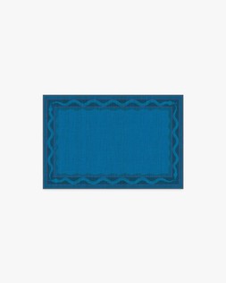 Matthew Williamson Serpent Border Azure Rug 60x90 Flatwoven - £119.00