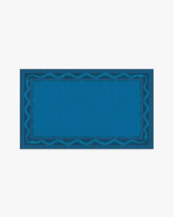 Matthew Williamson Serpent Border Azure Rug 90x150 Flatwoven - £169.00