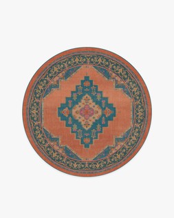 Matthew Williamson Sunset Bazaar Tropic Coral Rug 185 Round Flatwoven - £339.00