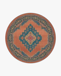 Matthew Williamson Sunset Bazaar Tropic Coral Rug 245 Round Flatwoven - £459.00