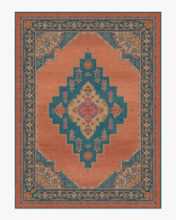 Matthew Williamson Sunset Bazaar Tropic Coral Rug 275x365 flatwoven - £799.00