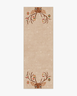 Reindeer Cheer Natural Rug