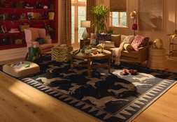 Zebras Black & Natural Rug