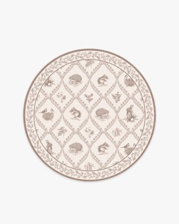 Sanderson Squirrel & Hedgehog Fawn Tufted Rug