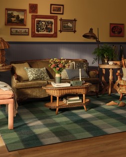 Tallitha Green & Tan Rug
