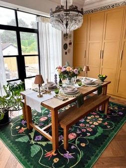 Iris Apfel Protea Forest Green Rug