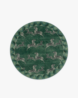 Zebras Green Rug