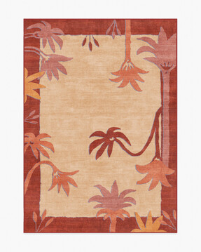 Ruggable - Jungalow Collection - Sabal Cream Sunset - 150 x 215 cm - Flatwoven £349, Tufted £479 (Aerial)- EMBARGOED UNTIL 2ND JULY 2026