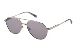 Barbour BAS-3105 Silver & Blue Crystal Aviator Men's Sunglasses