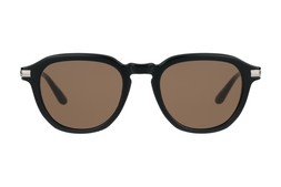Barbour BAS-3107 Black & Gold Men's Round Sunglasses