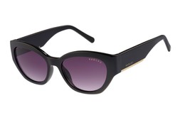 Radley Westwell Gloss Solid Black With Gold Metal/Purple Sunglasses