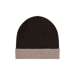 Colour Block Beanie in Coco & Mushroom £45