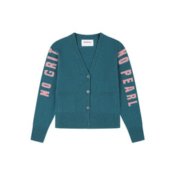 No Grit No Pearl Cardigan In Teal £180