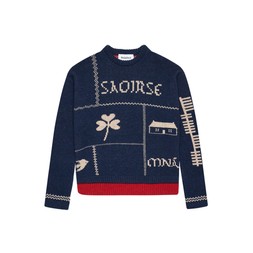 Saoirse Jumper in Atlantic & Red £195