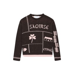 Saoirse Jumper in peat & pink £195