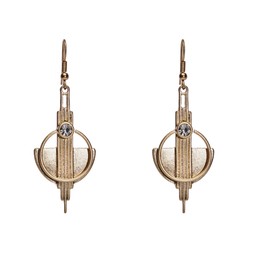 BRASS ART DECO DROP EARRINGS £32 BY LOVETT & CO
