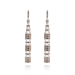 Crystal Deco Drop Chain Earrings £42 by Lovett and Co