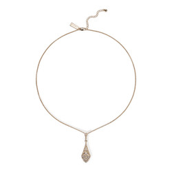 N GOLD CRYSTAL ART DECO PENDANT NECKLACE £30 BY LOVETT & CO