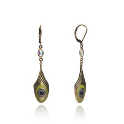 PEACOCK ENAMEL EARRINGS £28 BY LOVETT & CO