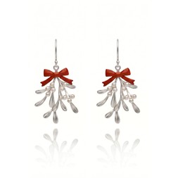 Silver Mistletoe Drop Earrings £35 by Lovett and Co