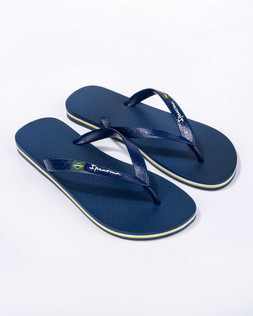 Mens Classic Brazil II Flip Flops Navy - £20