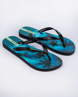 Mens Tropical Flip Flop Blue - £18