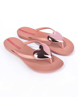 Maxi Heart Flip Flop Nude - £26