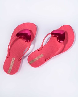 Maxi Heart Kids Flip Flop Pink