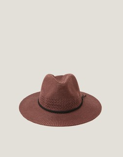 Nene Woven Fedora Sun Hat Brown