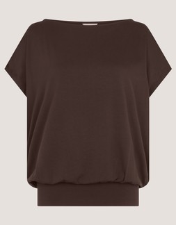 Dilly Jersey Top Brown