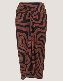 CALLIE ANIMAL PRINT WRAP SKIRT
