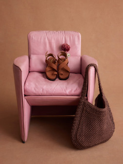 Ivy Toe Strap Crossover Suede Sandals Tan