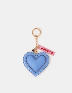 Heart Bag Charm Blue