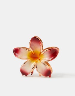 Tropical Flower Metal Claw Clip