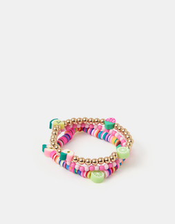 3-Pack Girls Fruit Bead Bracelets
