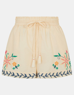 Floral Embroidered Shorts Multi