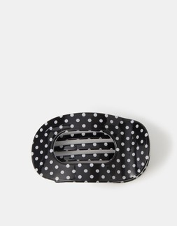Polka Dot Flat Claw Clip