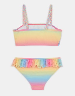 Girls Ombré Frill Bikini Set Multi